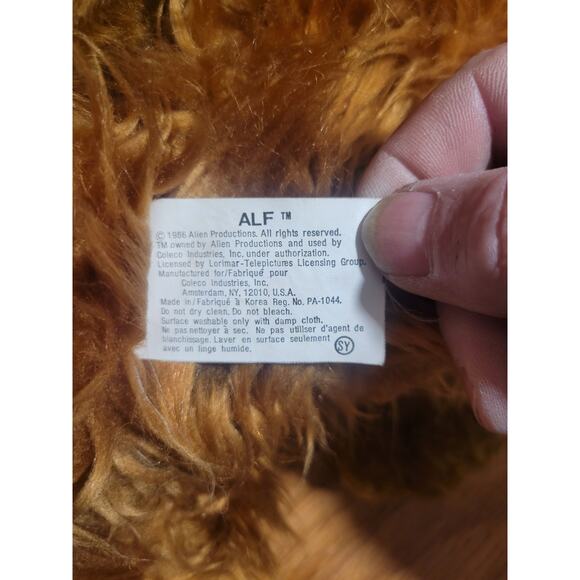 Vintage Alf Plush Doll Alien Productions 1986 Stuffed Animal Toy Coleco 18" - Picture 11 of 14